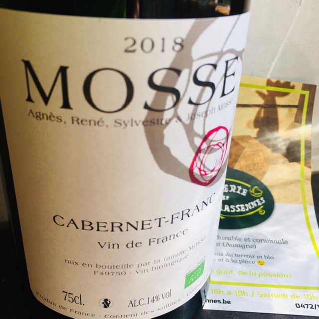 Vin nature rouge - Cabernet - Mosse - Loire (bio)